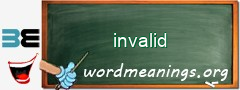 WordMeaning blackboard for invalid